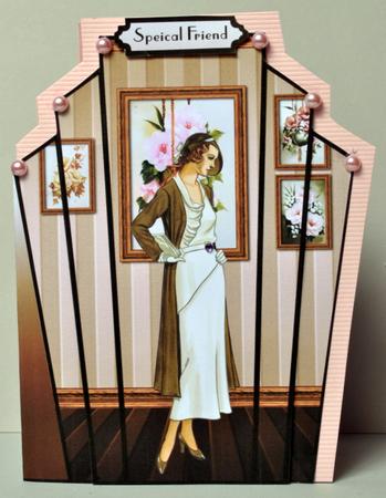 Art Deco in Brown Quick Shaped Card by Kristina Norbat