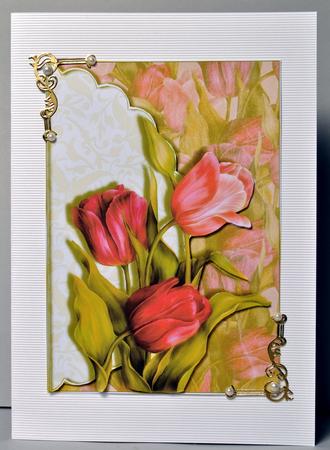 Tulips Scalloped Edge Envelope Card by Kristina Norbat