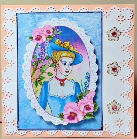 Victorian Lady 1 Decoupage Topper by Kristina Norbat