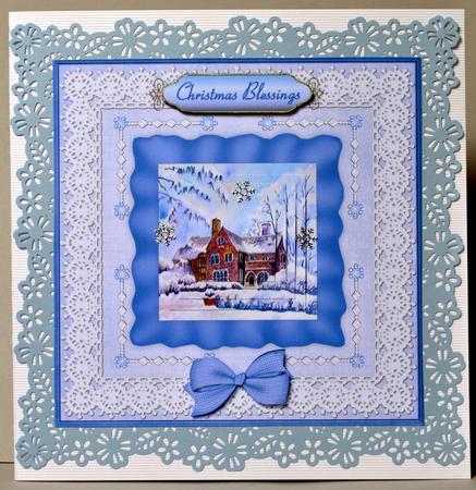 A Warm Winter Welcome Pyramid Card Front by Kristina Norbat