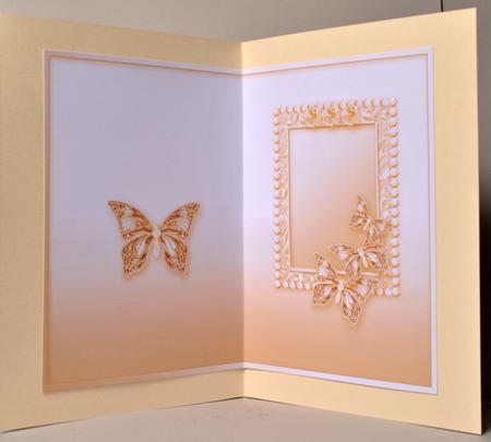 Gold Butterflies Pearls and Lace Matching A5 Insert by Kristina Norbat