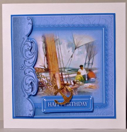 Vintage Sailing - 8in x 8in Decoupage by Kristina Norbat