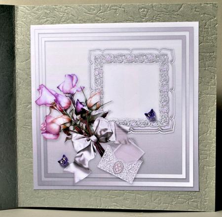 Orchid Rosebuds on an Oyster Silk Cushion 8 x 8 Inser Plate by Kristina Norbat
