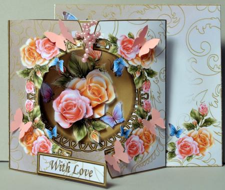 Roses and Butterflies Aperture Gatefold Card Kit by Kristina Norbat