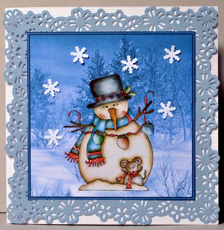 Sammy the Snowman 8x8 Topper by Kristina Norbat