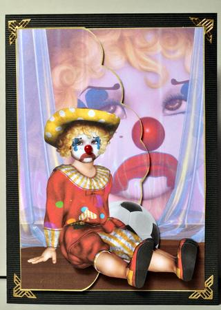 Tears of a Clown 1 Envelope Card with Decoupage by Kristina Norbat