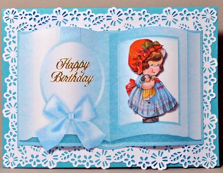 Pink and Aqua Book Frame Card Fronts by Kristina Norbat
