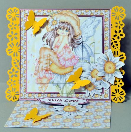 Daisy Fairy Mini Easel Card by Kristina Norbat
