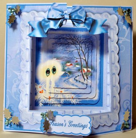 Open Fronts 7x7" Gatefold Card Kit - Candles in the Snow by Kristina Norbat