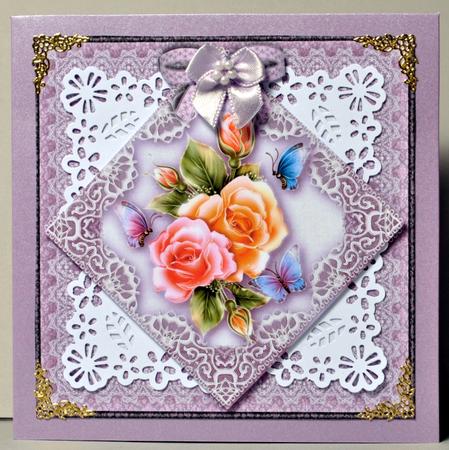 Rosy Glow 8x8 Square Topper Sheet by Kristina Norbat
