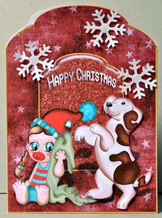 Wishing for Christmas Scalloped Top Quick Card by Kristina Norbat