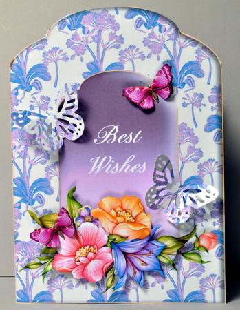 Pretty Butterflies and Flower Scalloped Top Quick Card by Kristina Norbat