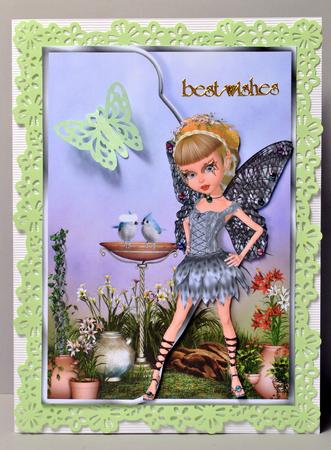 Butterfly Fairy Fancy Envelope Card by Kristina Norbat