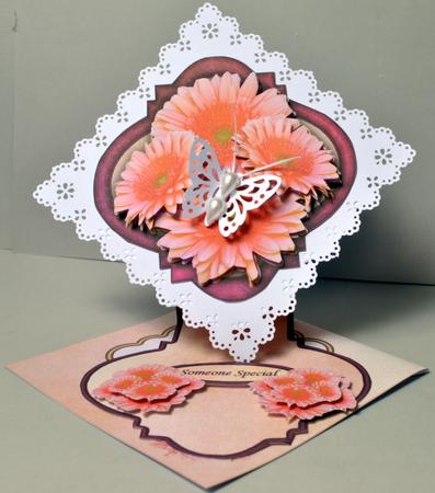 Gerberra Dream Bracket Shaped Easel Card Kit by Kristina Norbat