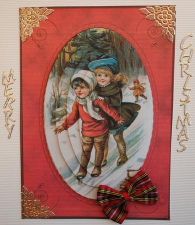 Victorian Snow Day - Pyramid Card by Kristina Norbat