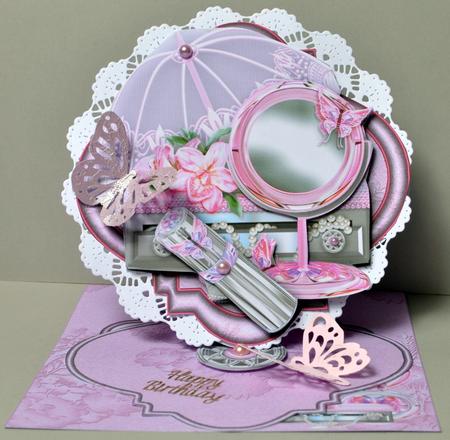 For a Girly Girl Bracket Shaped Easel Card Kit by Kristina Norbat
