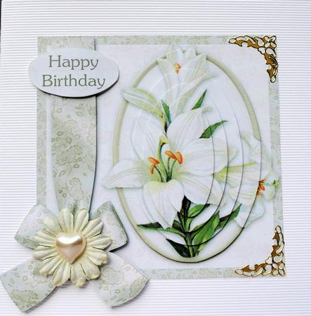 White Lily Daydream - Pyramid Card by Kristina Norbat