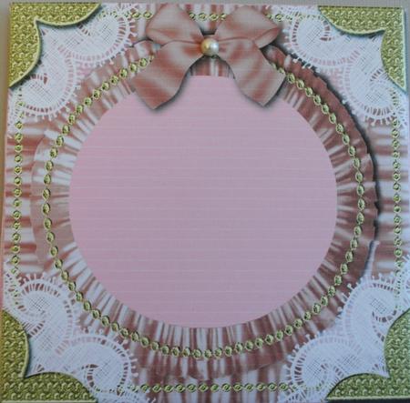 White Rose Wedding Anniversary Lace N Ruffle Square Envelope by Kristina Norbat