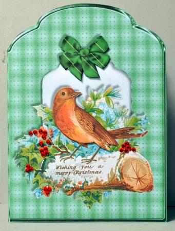 Vintage Robin Scalloped Top Quick Card by Kristina Norbat