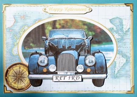 Vintage Car Step by Step Card Front by Kristina Norbat