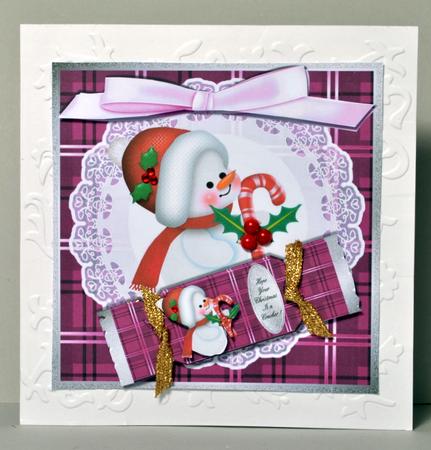 Hope Your Christmas is a Cracker - Baby Snowgirl by Kristina Norbat