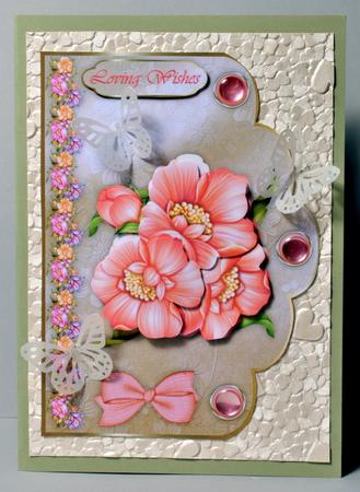 Pretty Posy Scallop Card Front with Step by Step by Kristina Norbat