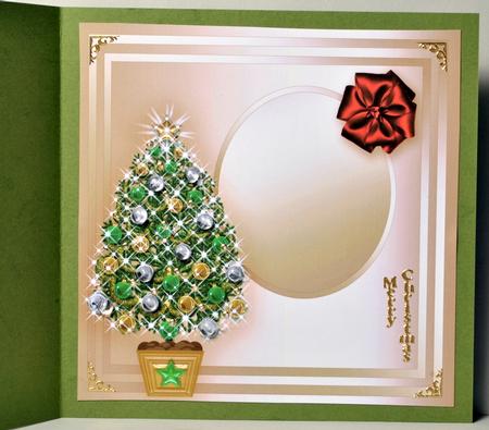 Christmas by the Fire - 8in x 8in Insert Plate by Kristina Norbat