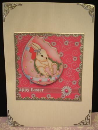 Pink Easter Egg Bunny by Kristina Norbat