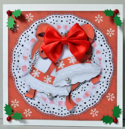 Red & White Bells Easy to Cut Decoupage by Kristina Norbat