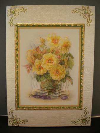 Vase of Peach Roses by Kristina Norbat
