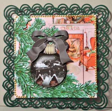 Christmas Night Bauble Decoupage Step by Step Sheet by Kristina Norbat