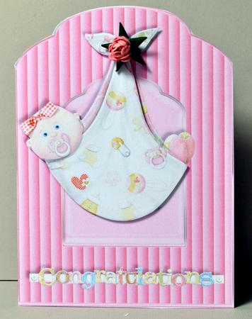 Caucasian Baby Girl Scalloped Top Quick Card by Kristina Norbat