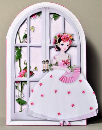 Garden Princess Shaped Card by Kristina Norbat