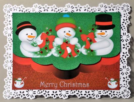 Merry Christmas Snowman Envelopcard by Kristina Norbat
