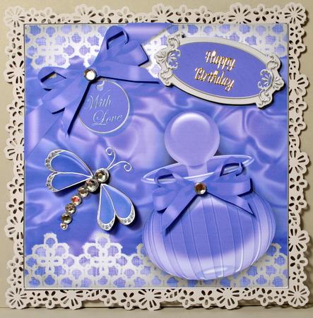8x8 Perfume Lace N Dragonfly 3D Decoupage by Kristina Norbat