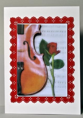 Romantic Violin and Red Rose Step by Step by Kristina Norbat