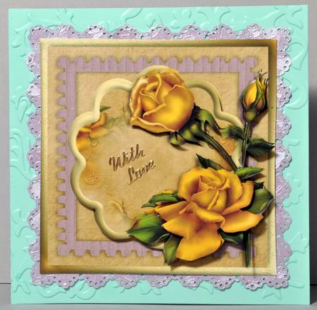 Golden Roses Topper with Decoupage by Kristina Norbat