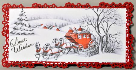A Carriage Ride Through the Snow Dl a Card in One by Kristina Norbat