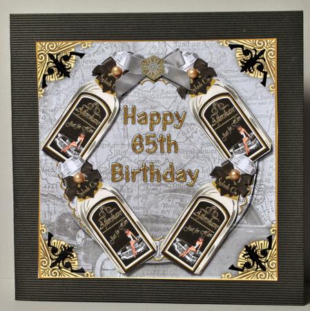 Mens Aftershave 65th Birthday Decoupage 3D Ring Sheet by Kristina Norbat