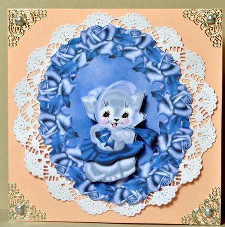 Blue and Kitty Topper by Kristina Norbat