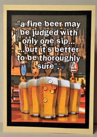 Pints of Beer Happy Birthday Brother by Kristina Norbat