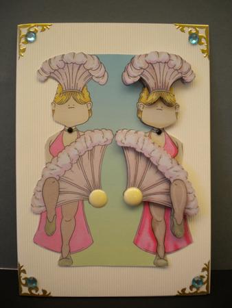 Show Girl Doodles Quick Card by Kristina Norbat