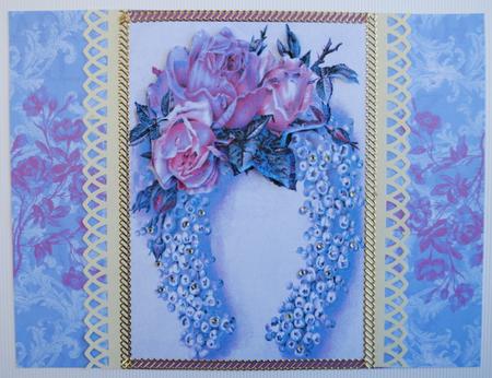 Lilac Horse Shoe Vintage Flowers on Your Anniversary Happy by Kristina Norbat