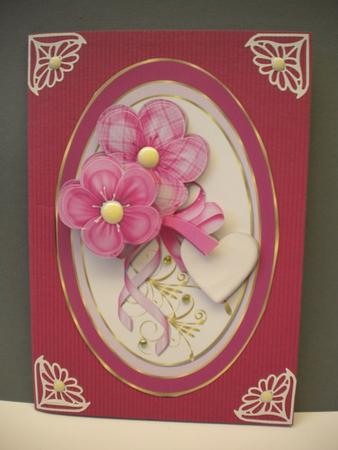 Precious Pink Posies Card Topper by Kristina Norbat