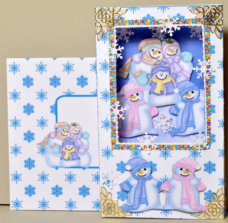 Snowman Family Box Card Kit by Kristina Norbat