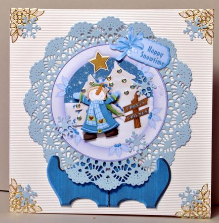 Mr Frosty's Snowtime Plate Card and Stand by Kristina Norbat
