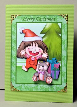 Christmas Morning Card Front by Kristina Norbat