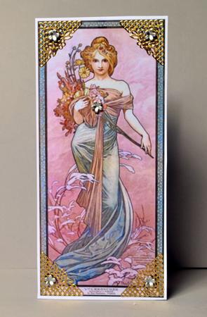 Art Nouveau Beauty Dl a Card in One by Kristina Norbat