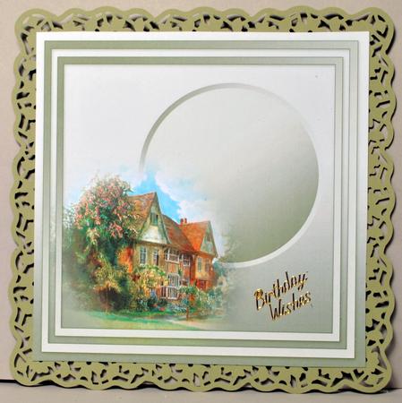 Vintage Manor House - 8in x 8in Insert Plate by Kristina Norbat