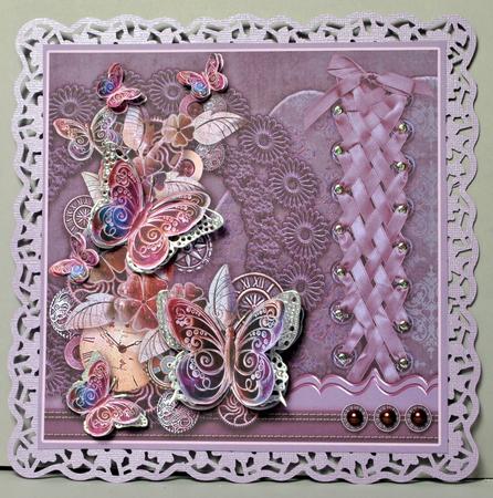 Girly Steampunk 8in x 8in Decoupage by Kristina Norbat